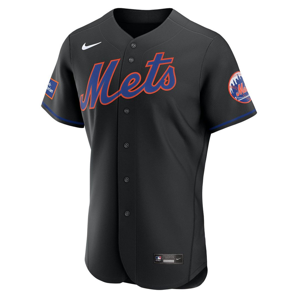 New York Mets Alternate Sponsor Patch Jersey - Black