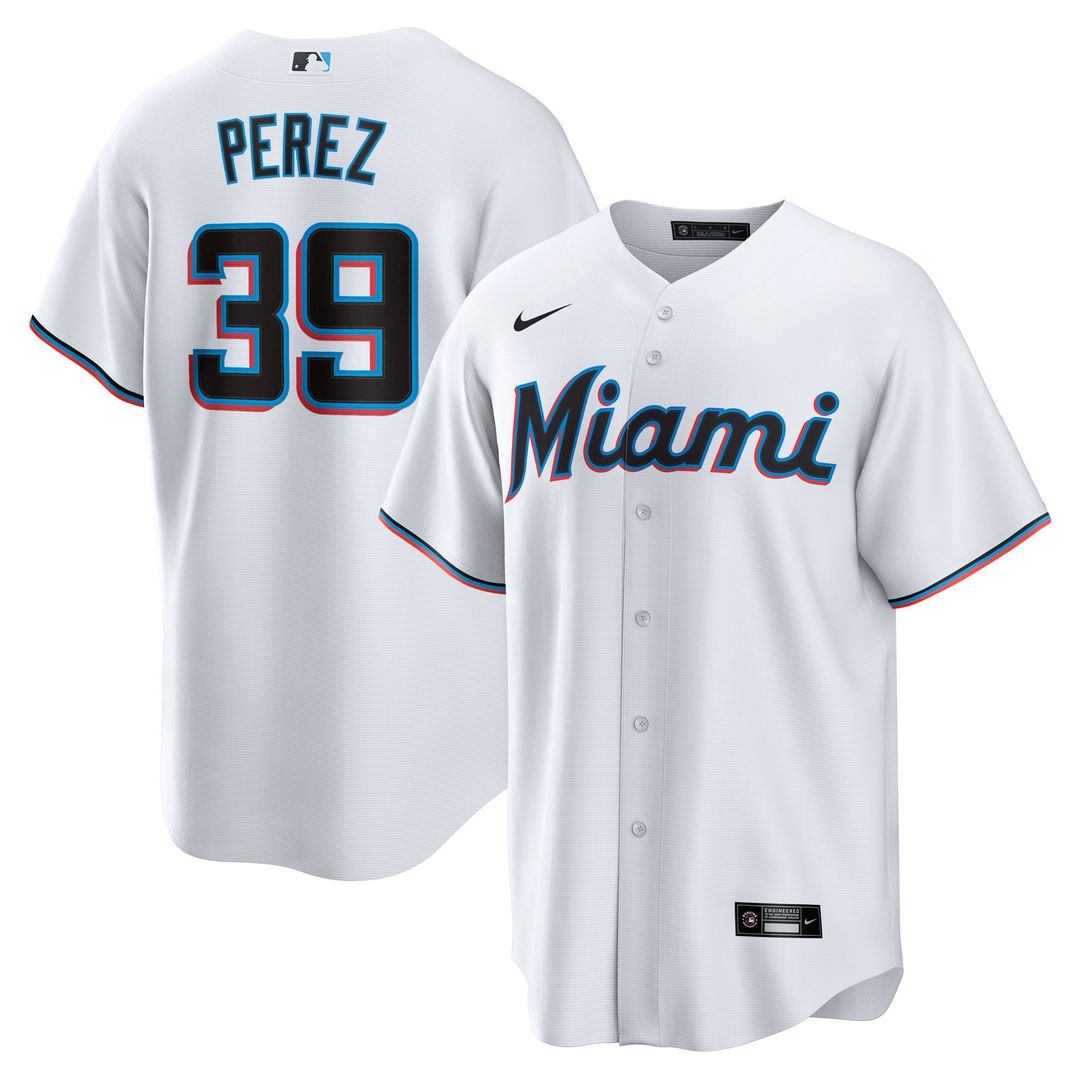 Eury Perez Miami Marlins Home Jersey - White