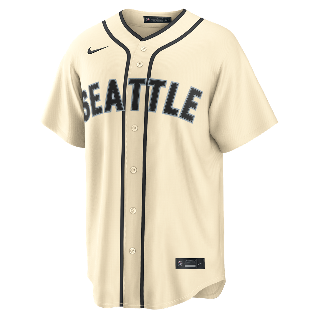 Cal Raleigh Seattle Mariners Alternate Jersey - Cream