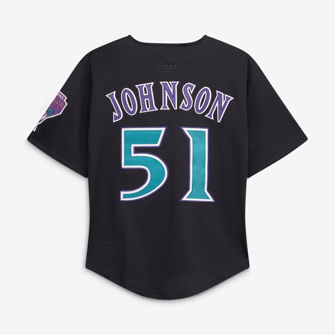 Randy Johnson Arizona Diamondbacks Youth Mesh Jersey - Black