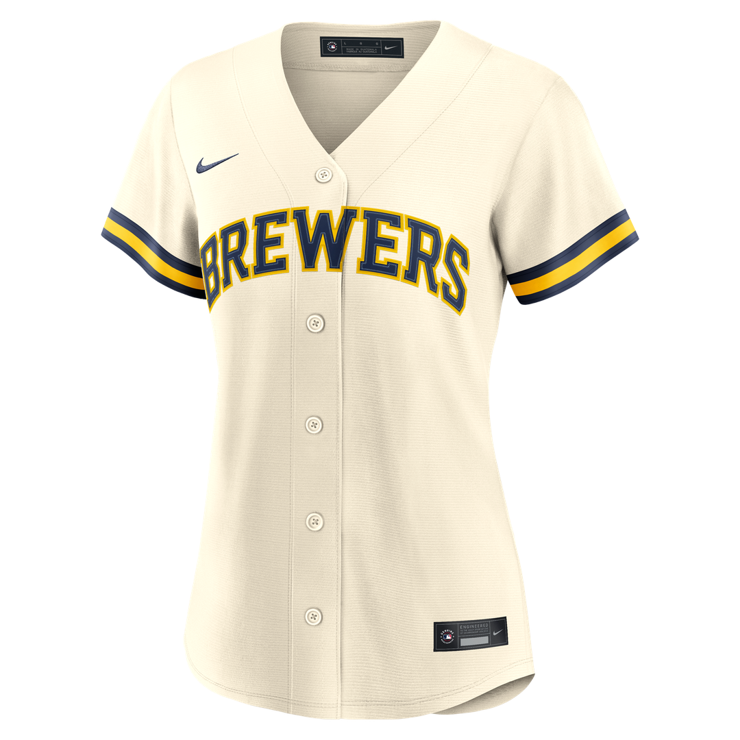 Dustin May Milwaukee Brewers Women's Home Jersey - Cream