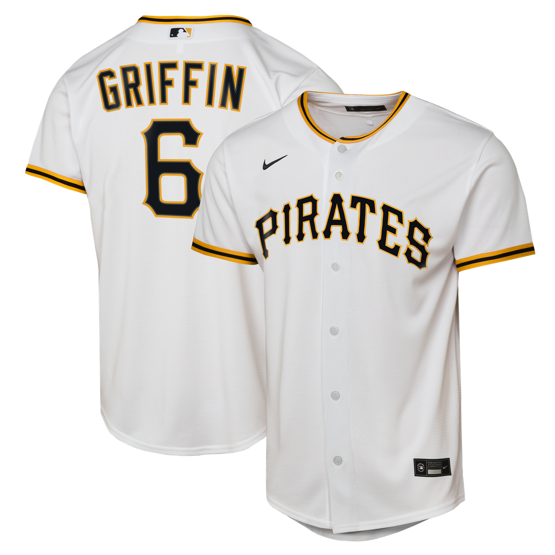 Konnor Griffin Pittsburgh Pirates Youth Home Jersey - White