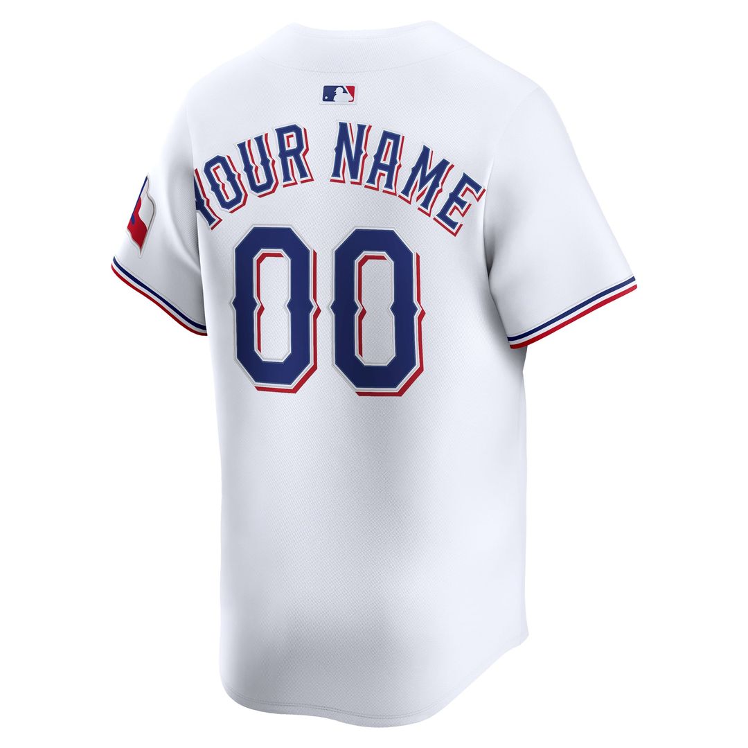 Texas Rangers Home Limited Custom Jersey - White