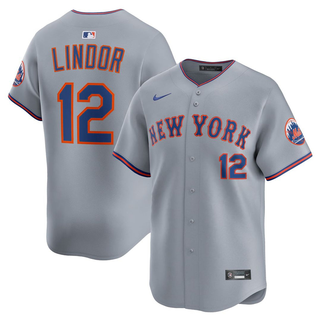 Francisco Lindor New York Mets Road Jersey - Gray