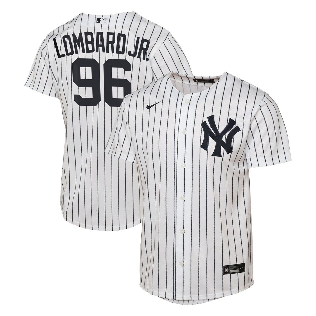 George Lombard Jr. New York Yankees Youth Home Jersey - White