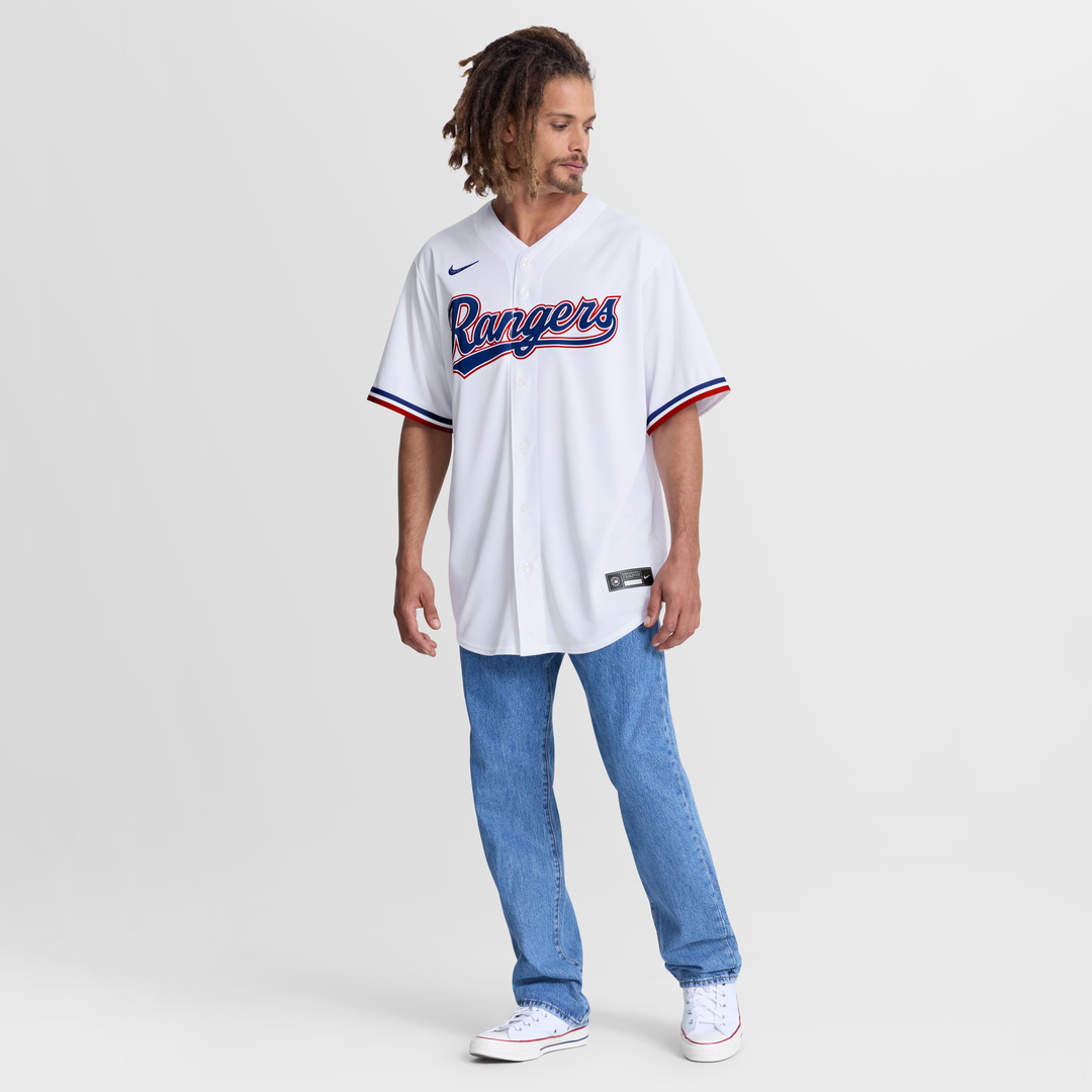 Jake Burger Texas Rangers Home Jersey - White