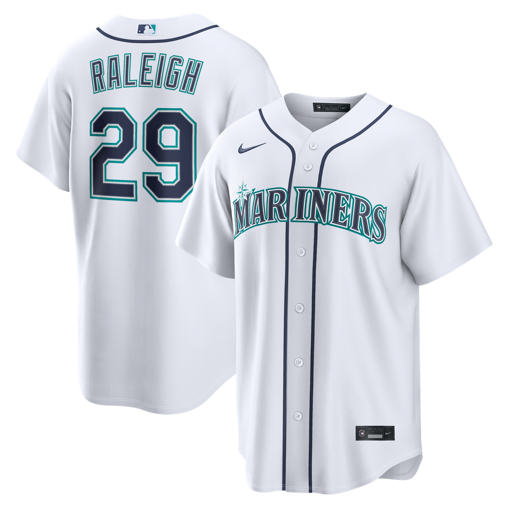 Cal Raleigh Seattle Mariners Home Jersey - White