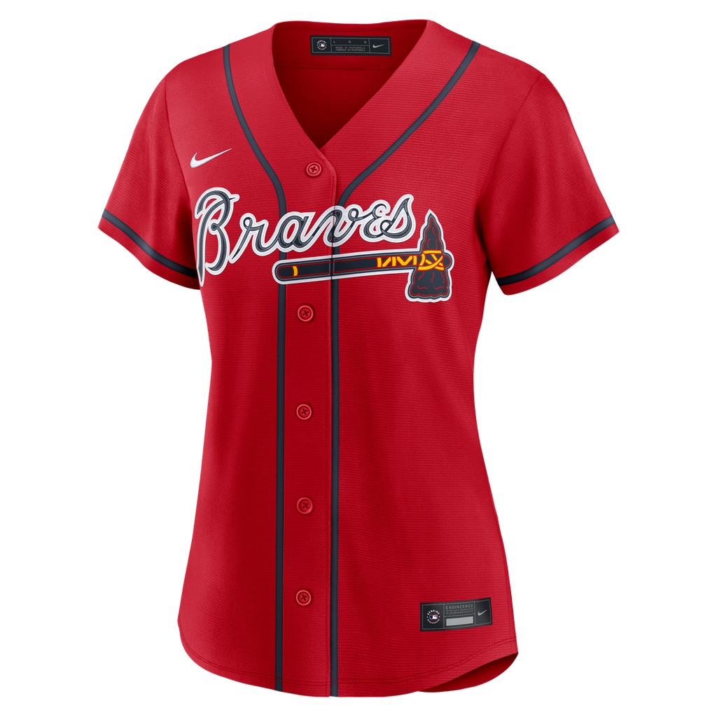 Ronald Acuña Jr. Atlanta Braves Women's Alternate Jersey - Red