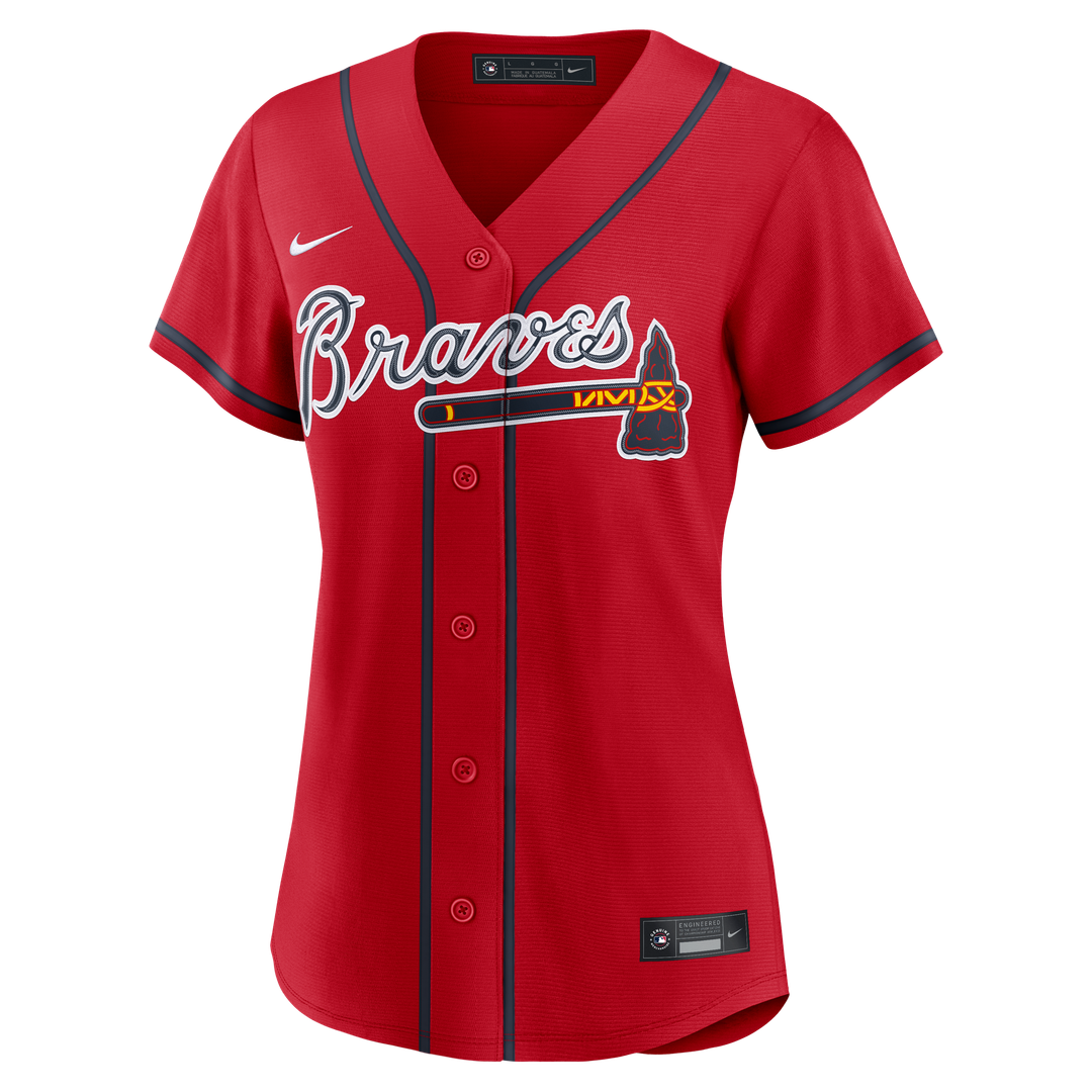 Ronald Acuña Jr. Atlanta Braves Women's Alternate Jersey - Red