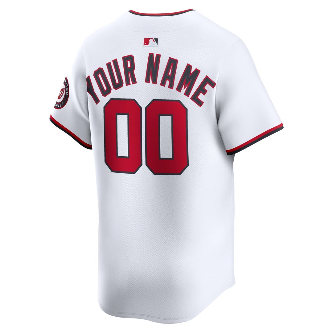 Washington Nationals Home Limited Custom Jersey - White