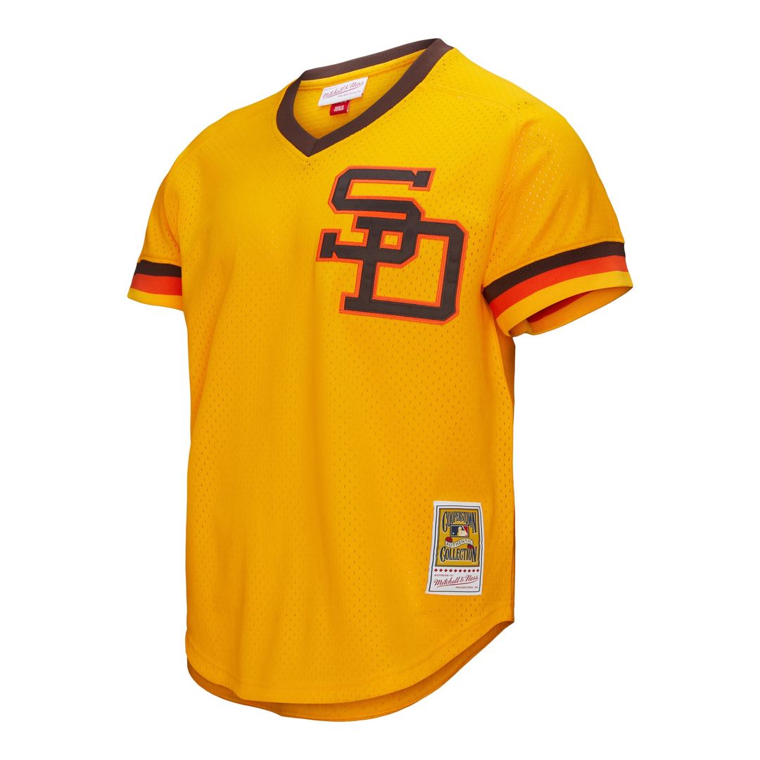 Tony Gwynn San Diego Padres Big & Tall Cooperstown Mesh Jersey - Gold