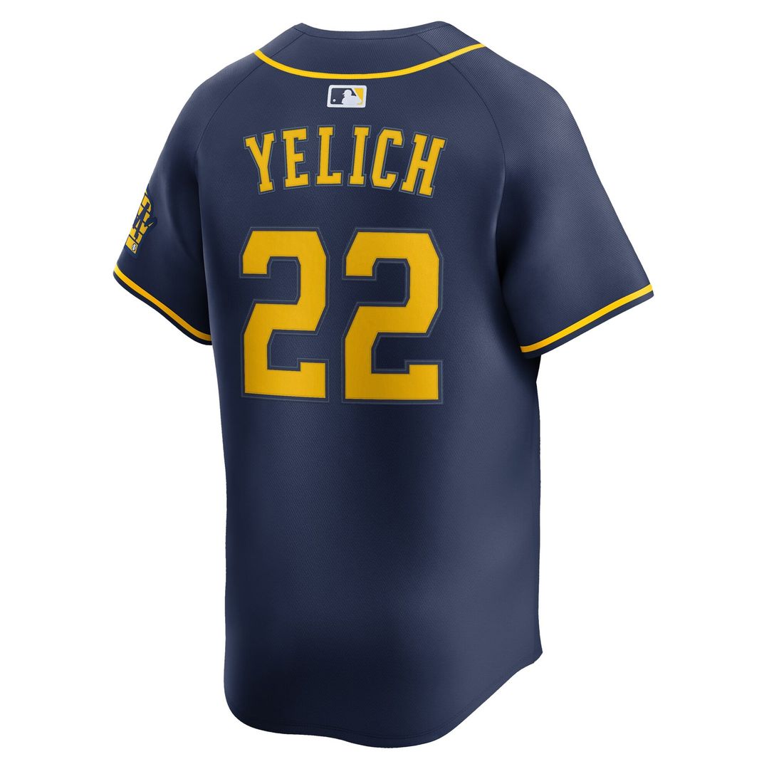 Christian Yelich Milwaukee Brewers Alternate Jersey - Navy