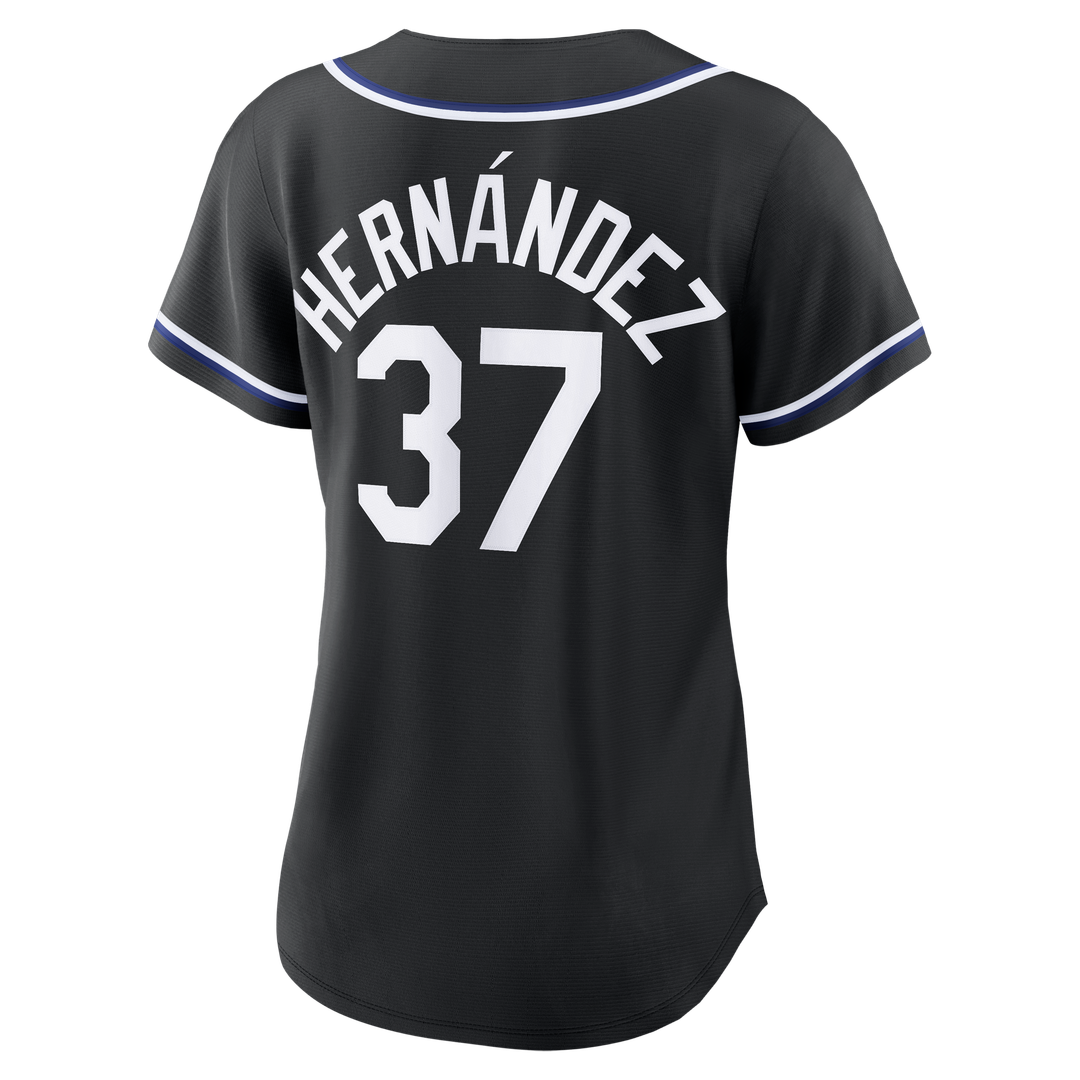 Teoscar Hernández Los Angeles Dodgers Women's Fashion Black Out Jersey