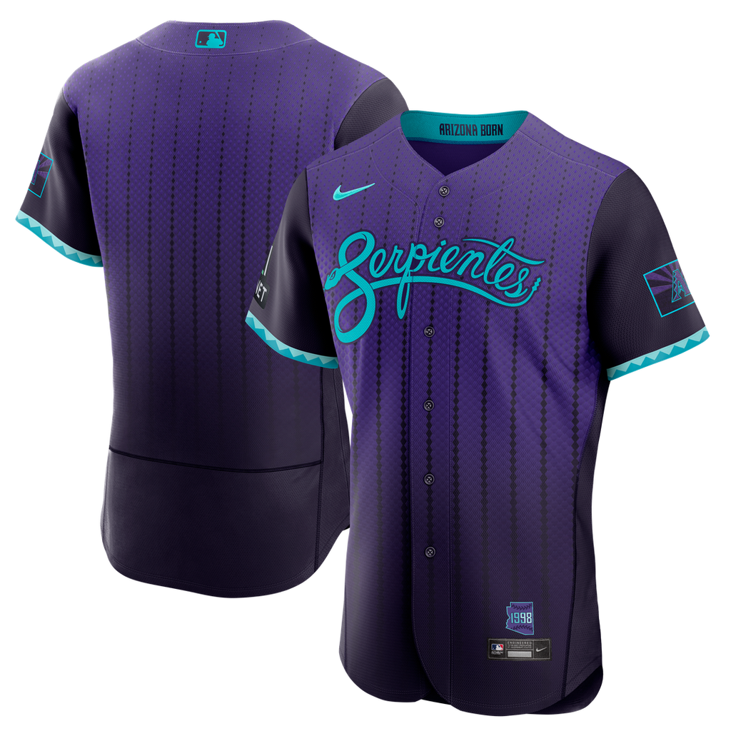 Arizona Diamondbacks Authentic Sponsor Patch Jersey - Purple
