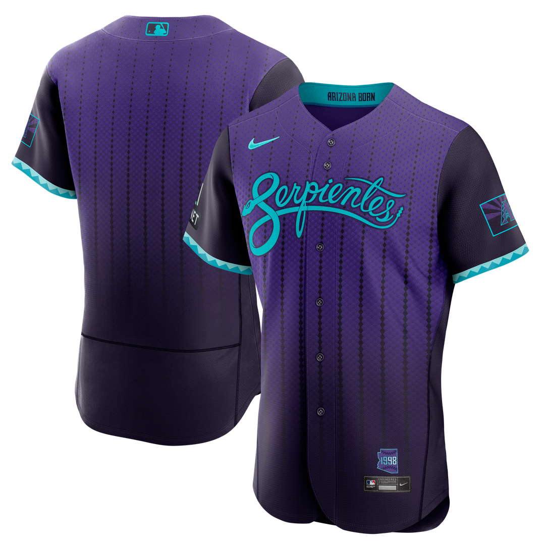 Arizona Diamondbacks Authentic Sponsor Patch Jersey - Purple