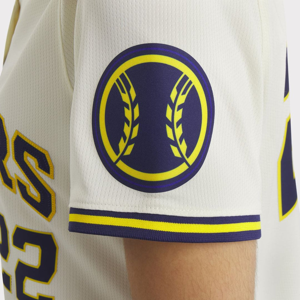 Christian Yelich Milwaukee Brewers Women's Home Jersey - Cream