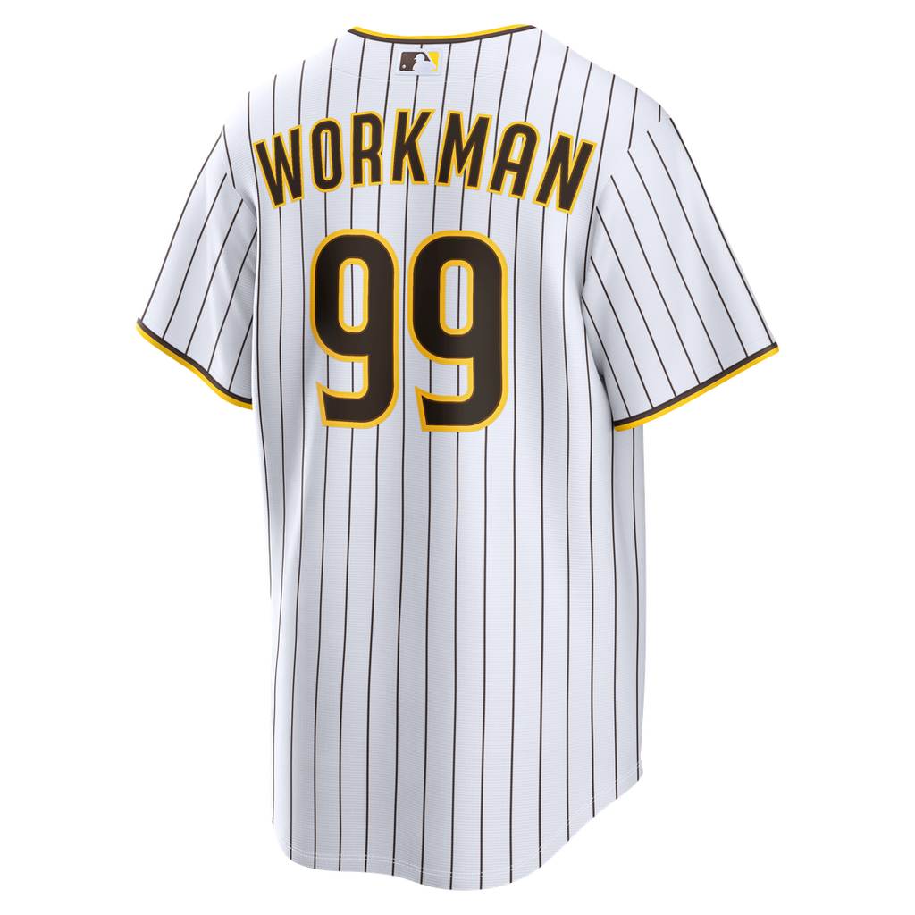 Gage Workman San Diego Padres Home Jersey - White