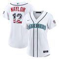 Fourth of July Women's Seattle Mariners Josh Naylor White USA 250 Jersey