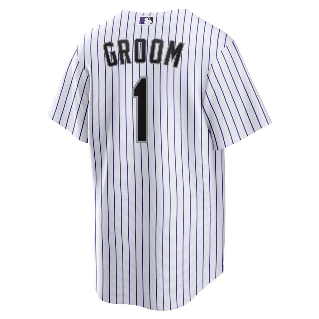 Colorado Rockies #1 Groom Home Jersey - White