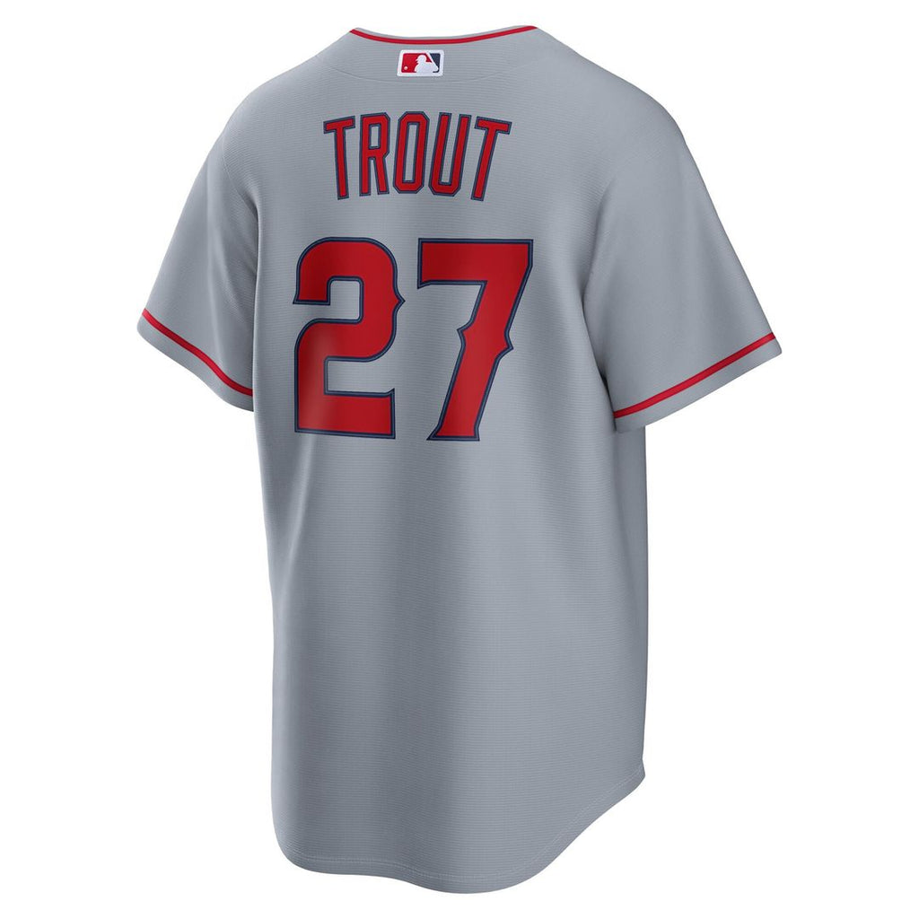 Mike Trout Los Angeles Angels Road Jersey - Gray