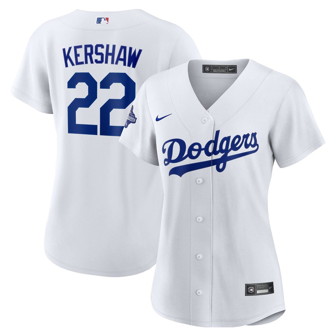 Clayton Kershaw Los Angeles Dodgers Women's Home 2025 Championship Champions Jersey - White