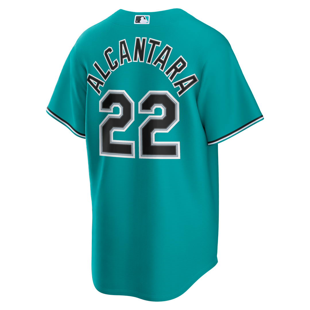 Sandy Alcantara Miami Marlins Alternate Jersey - Teal