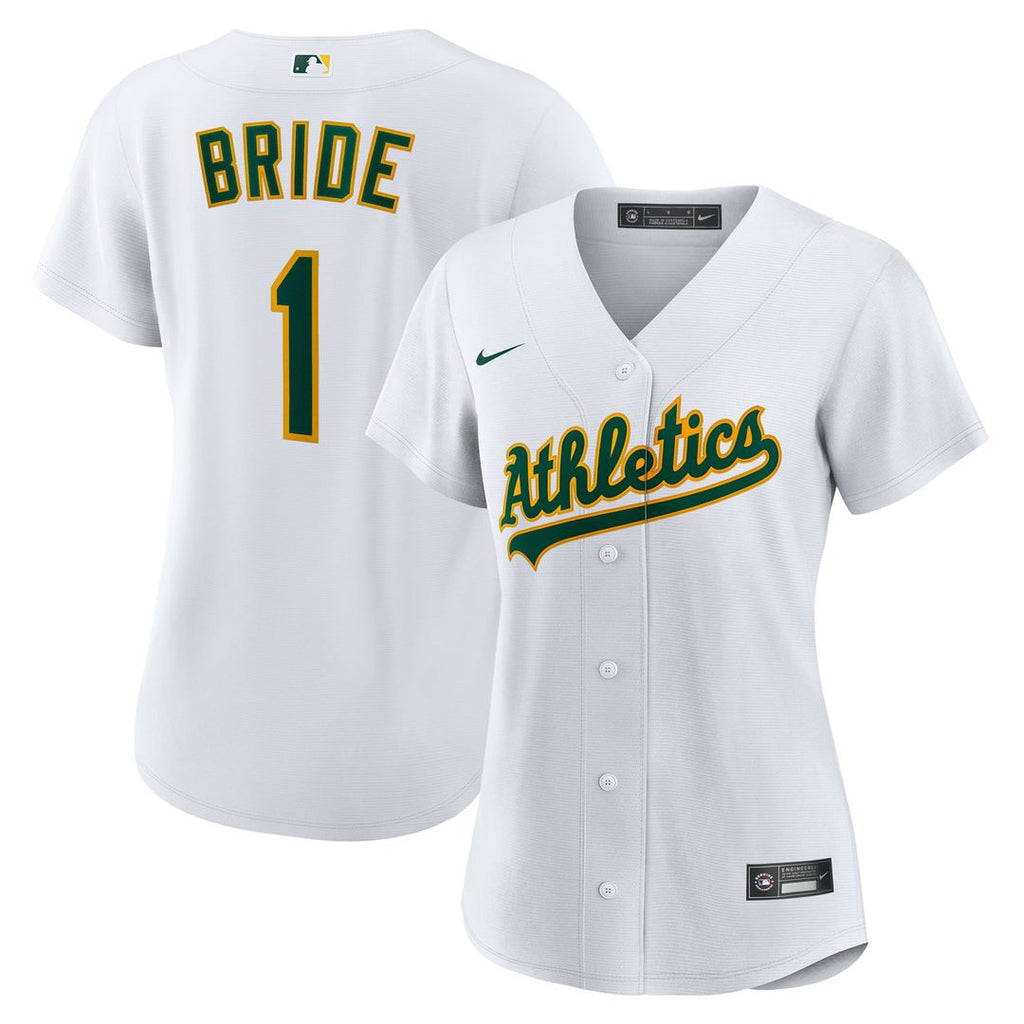 Athletics Women's #1 Bride Home Jersey - White