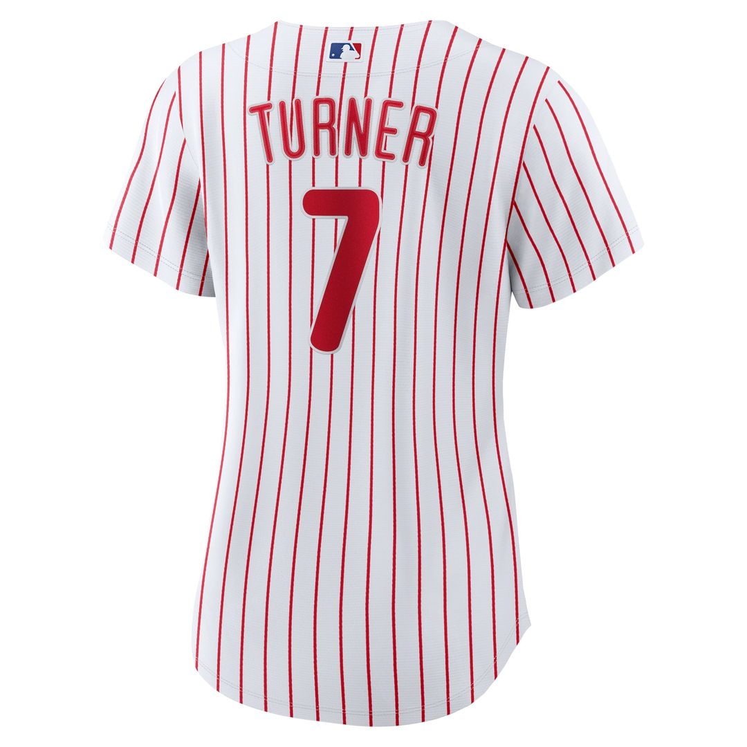 Trea Turner Philadelphia Phillies Women's Home Replica Player Jersey - White