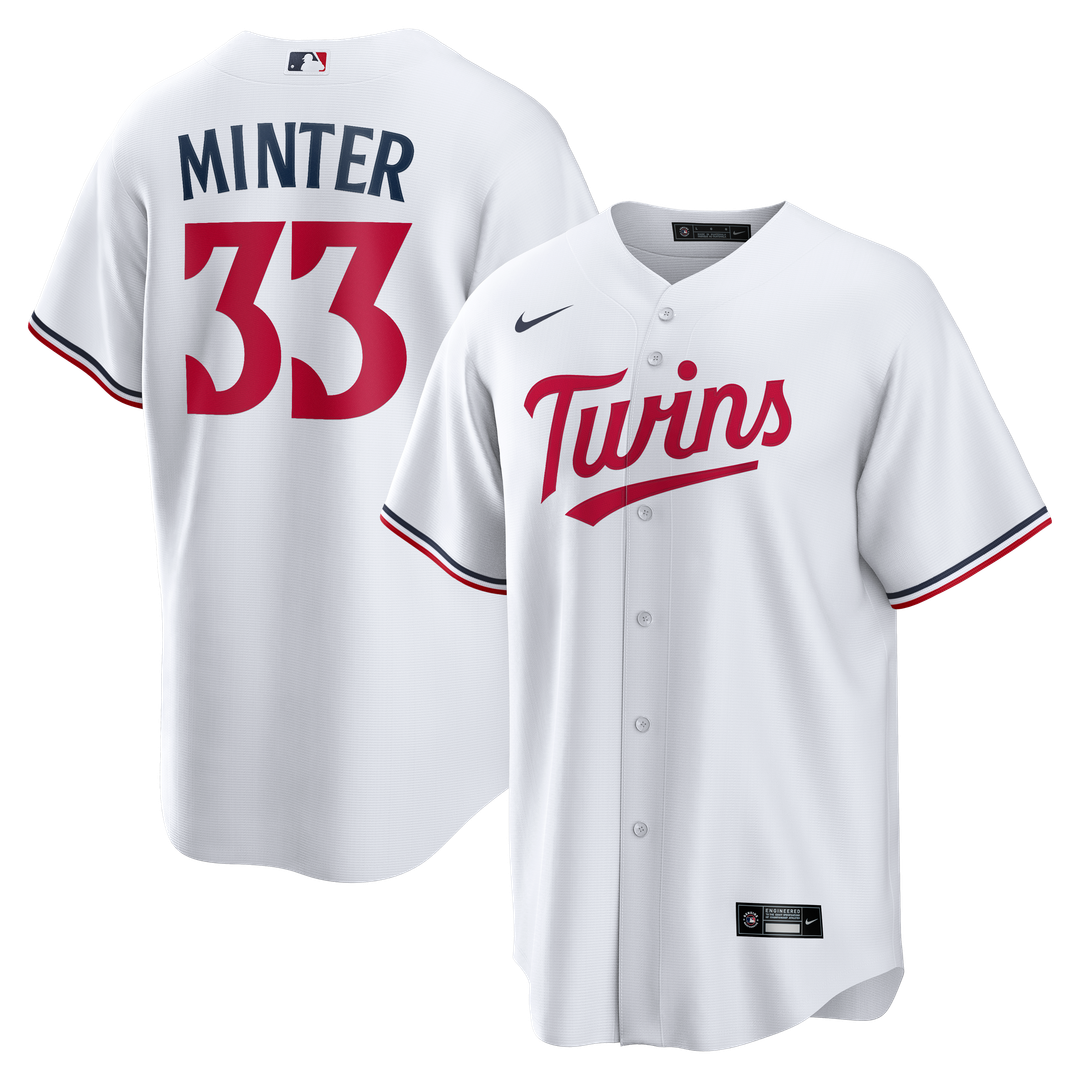 A.J. Minter Minnesota Twins Home Jersey - White